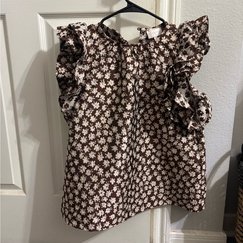Floral Brown Blouse